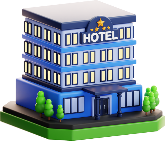 Hotel 3D Illustration