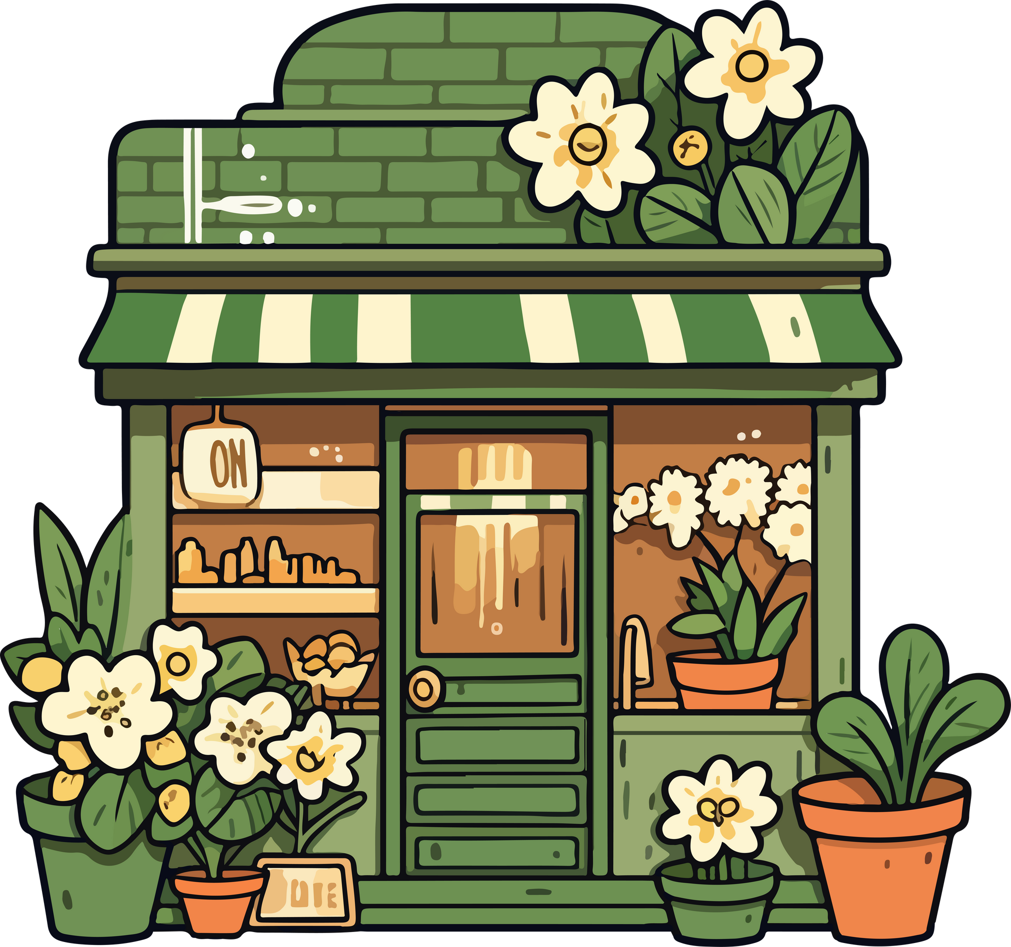 Flower Shop Green Icon