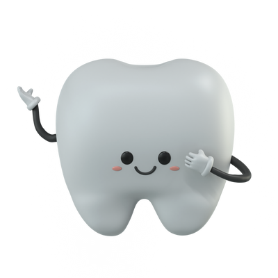 3D Cute Tooth Character