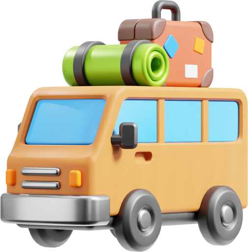 Tour Bus 3D Icon